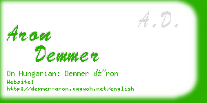 aron demmer business card